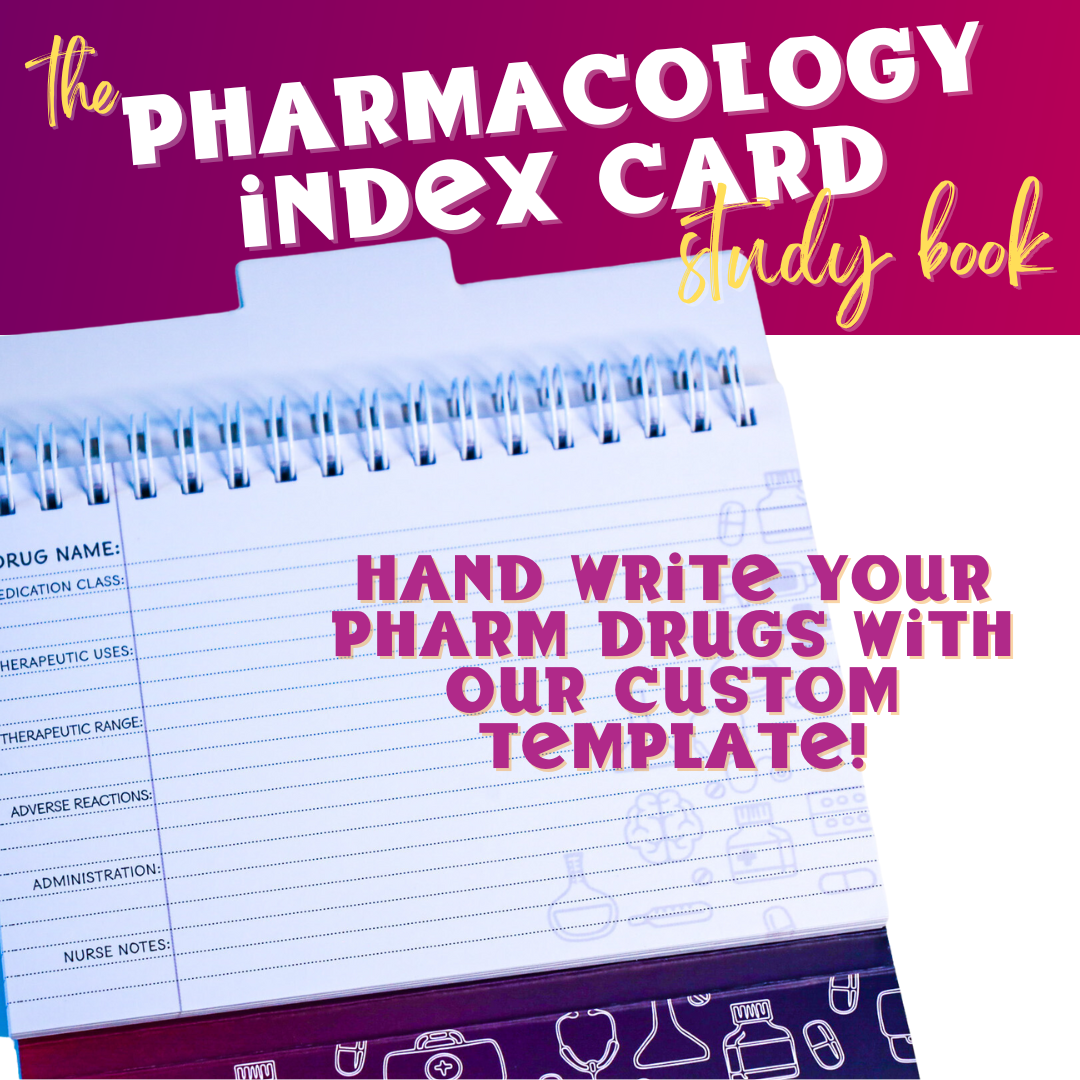 Pharmacology Index Card Study Book