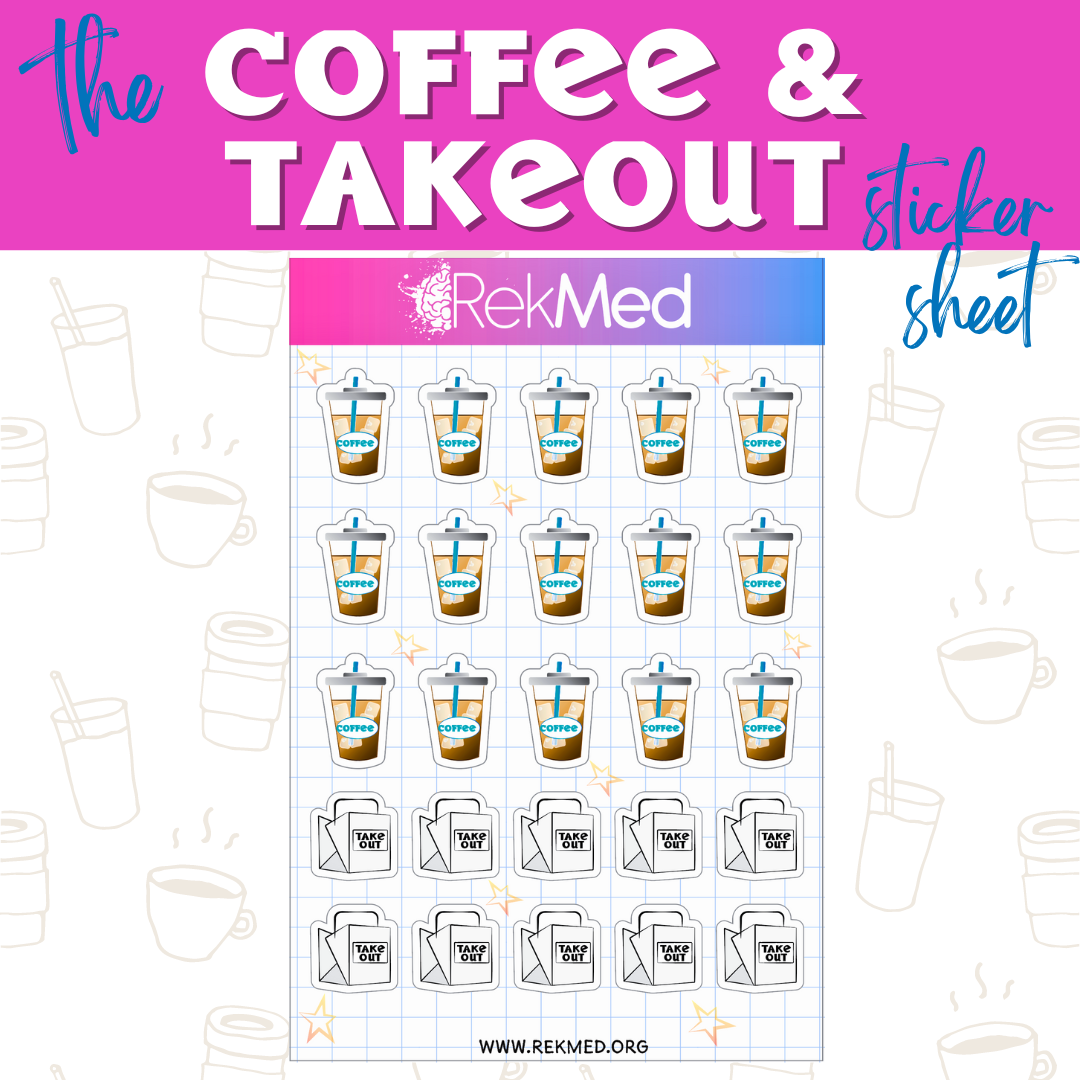 Coffee & Take out Sticker Sheet