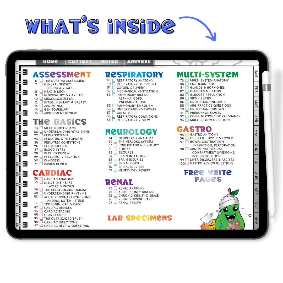 2024 Jan-Dec DIGITAL Student Nurse Planner 5.0 with the NEW Student Review Content!