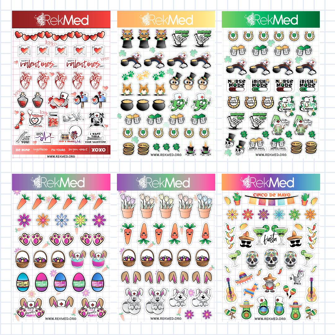 Holiday Sticker Sheet Pack of 13