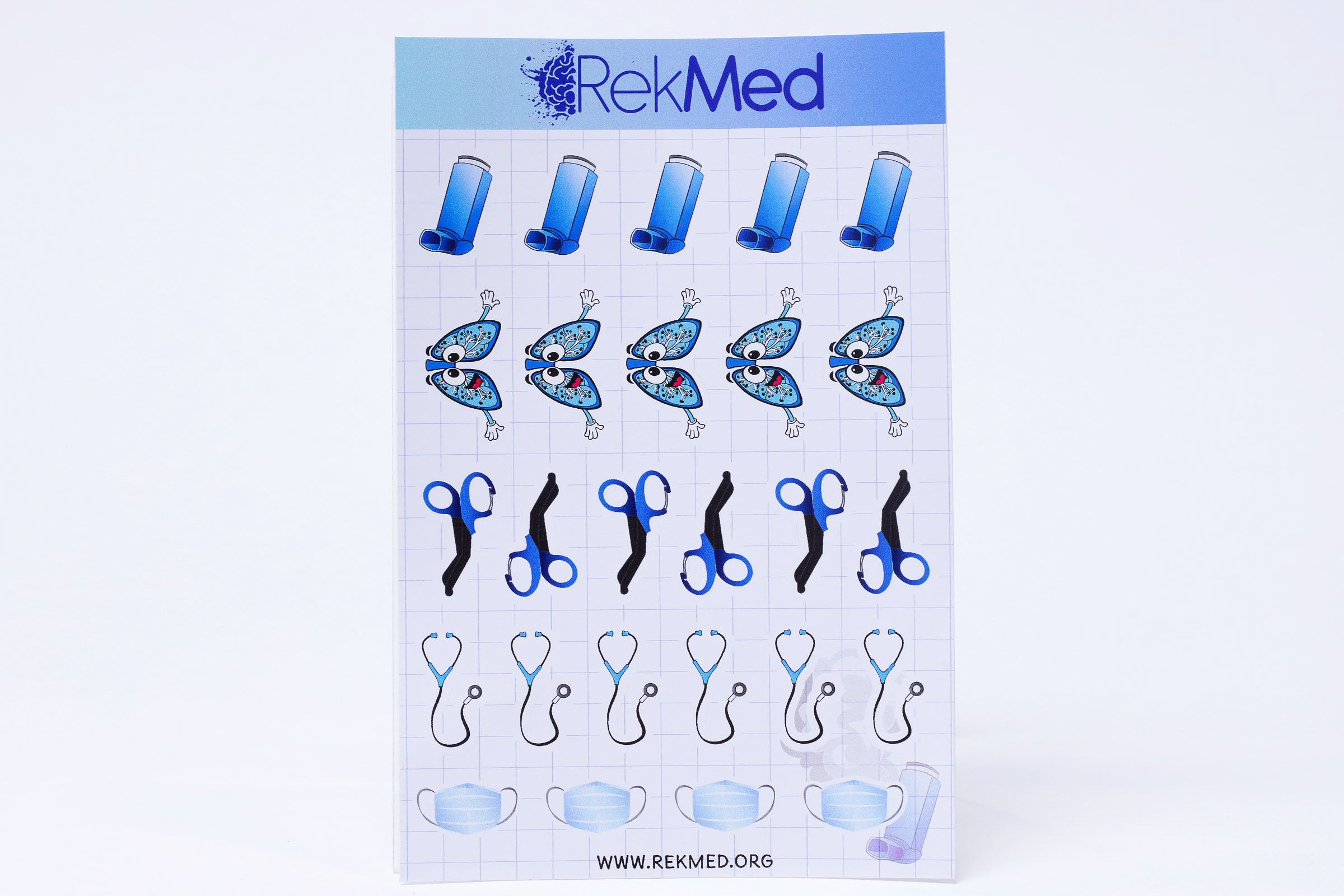 Respiratory Icon Sticker Sheet