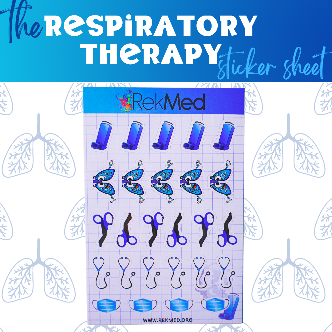 Respiratory Icon Sticker Sheet