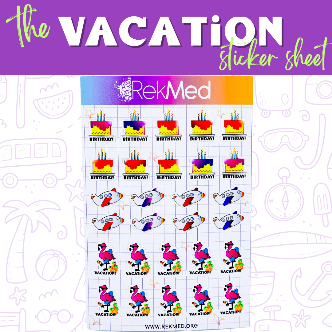 Birthday / Vacay Sticker Sheet