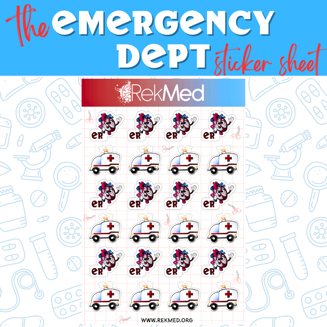 Emergency Room Sticker Sheet