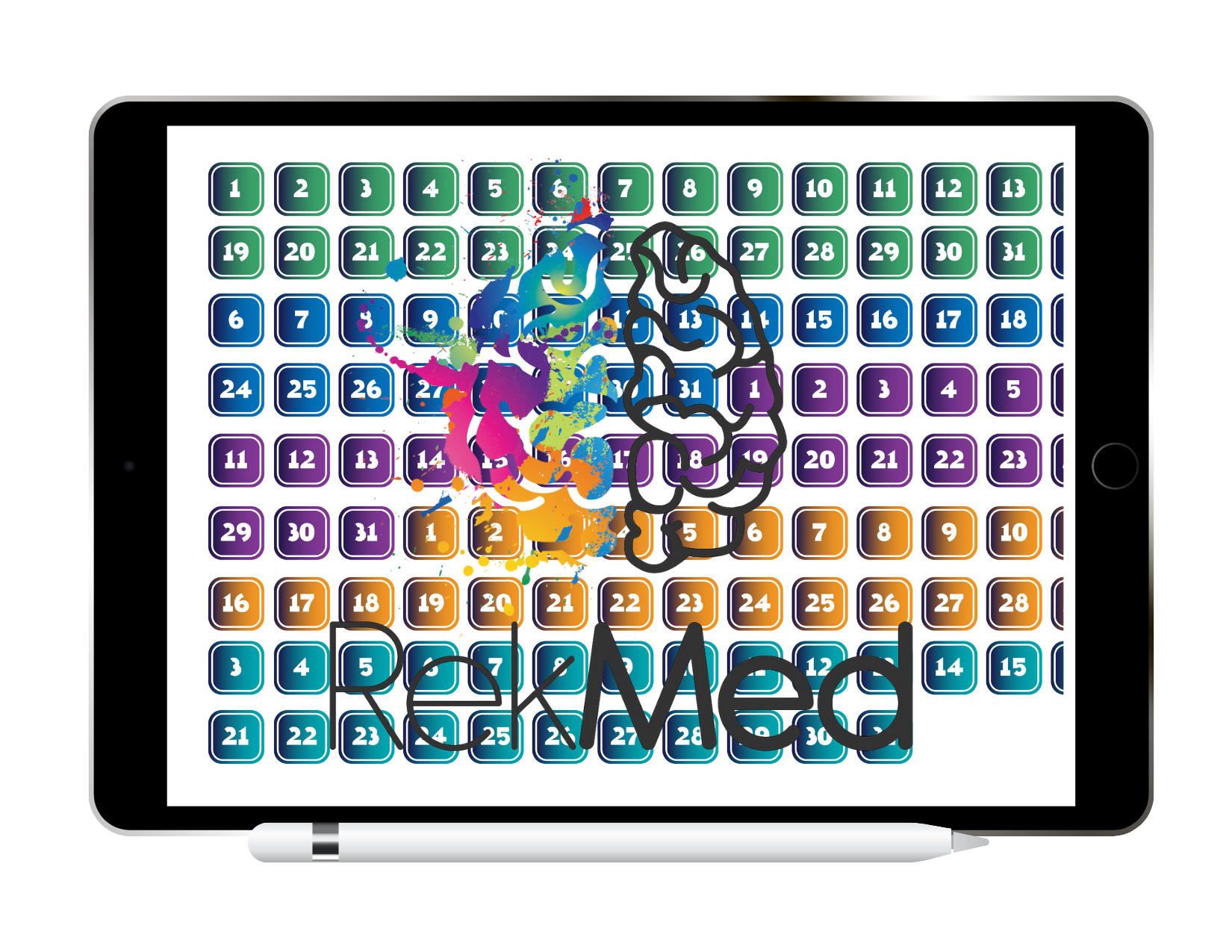 Digital Calendar Date Stickers Download