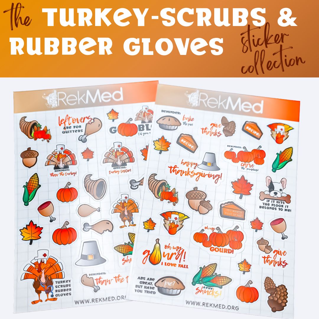 Turkey-Scrubs & Rubber Gloves Sticker Collection